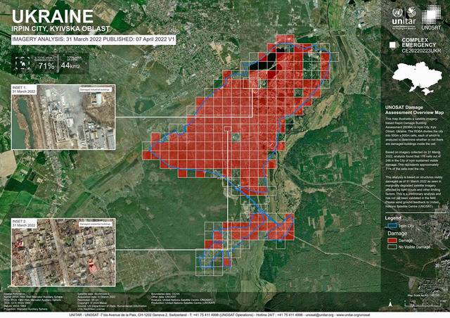 Ірпінь - Карта 73 проц разрушен 2022