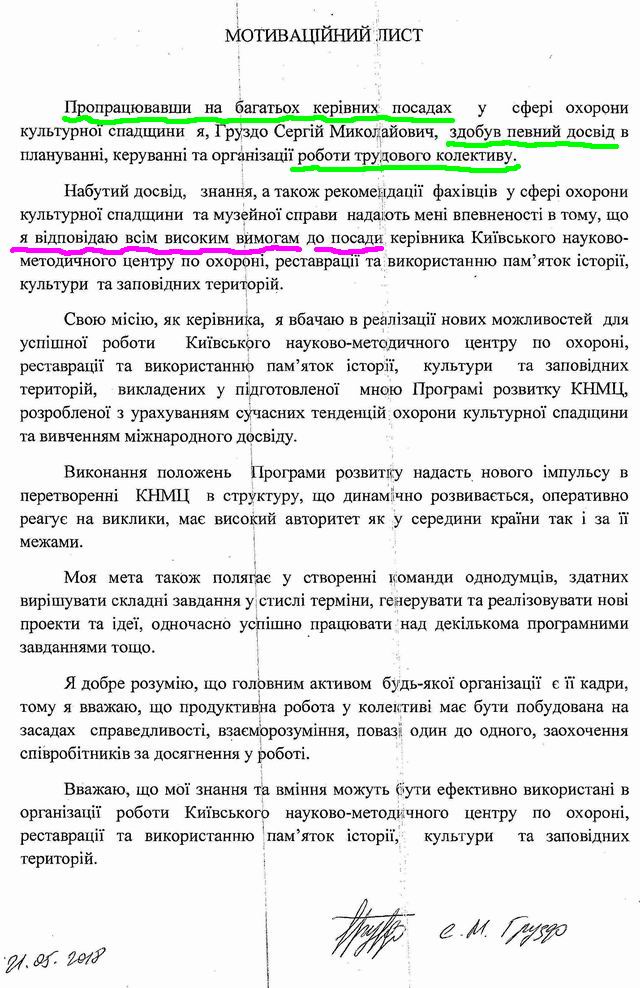 Груздо мотивац лист