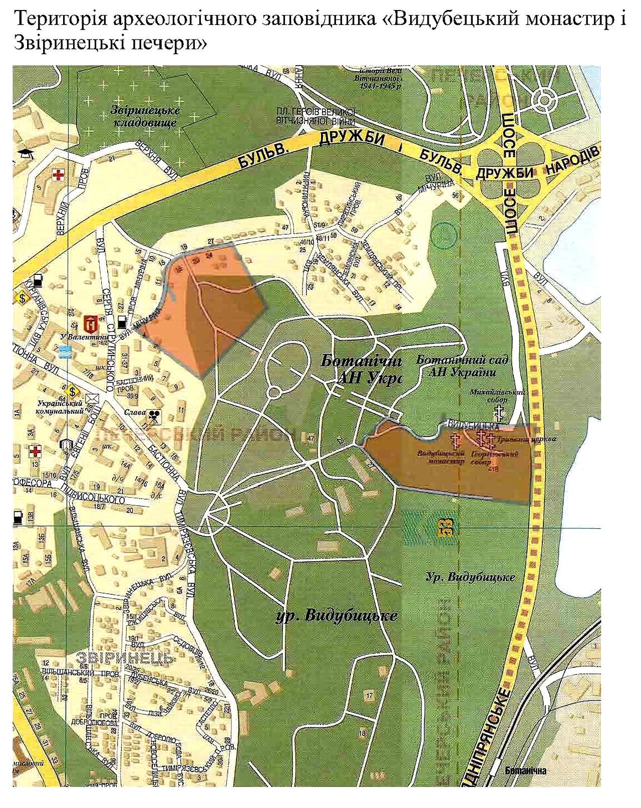 Звіринець - карта-схема