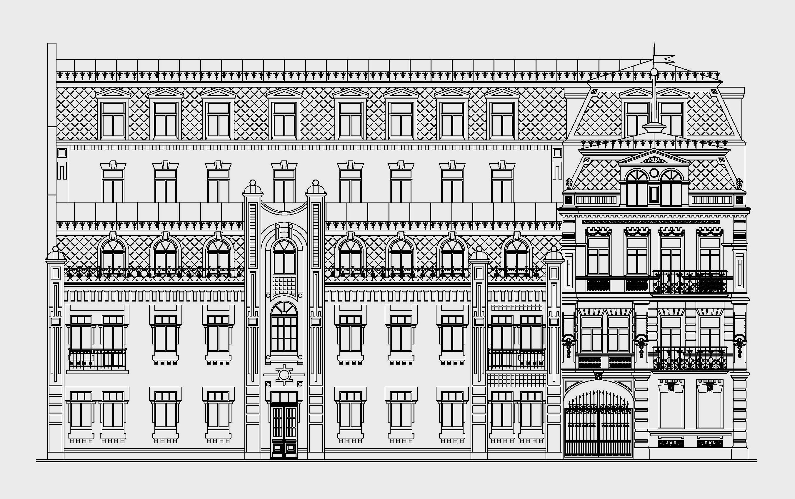 БТік 9 фасад чб