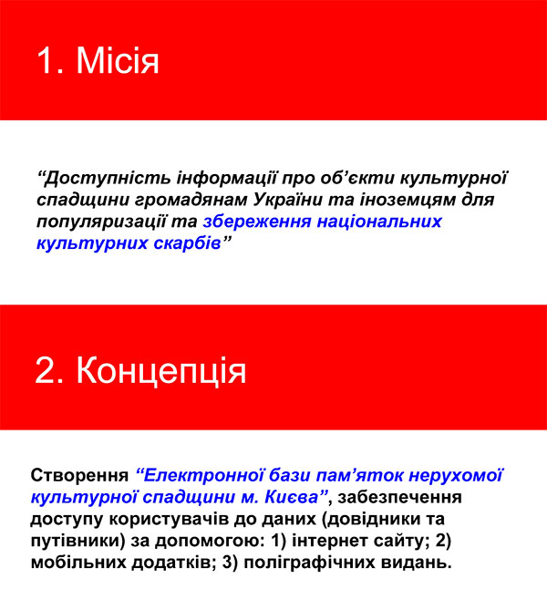 Місія та Ціль - Сайти