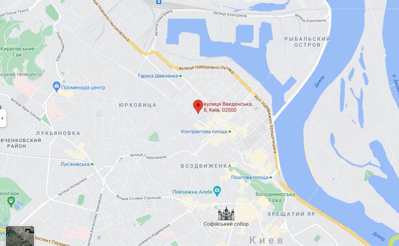 Введенська 8 Гугл-карта 1