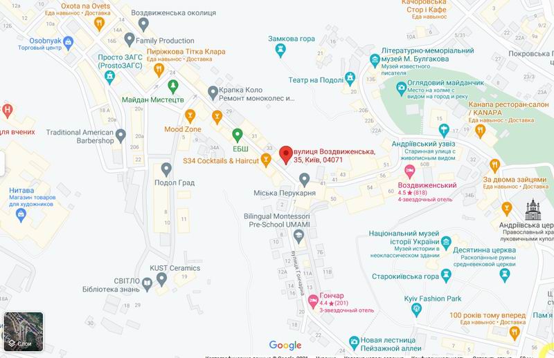 Воздвиженська 35 Гугл-карта 2