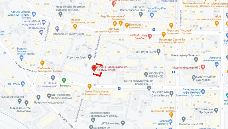 Вол 93 карта Google