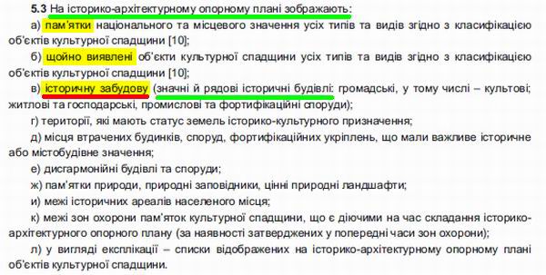 ДБН  Істор-арх опорн пл с1