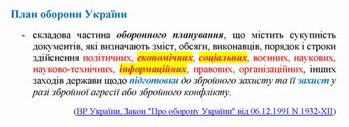 ЗУ Про обор Укр 2019 (фрагм) про План оборони Укр