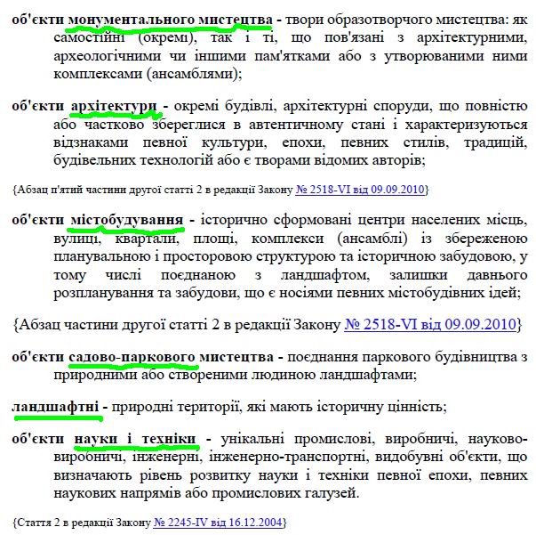 Зак - Про охор пам - ст 2 Класиф с2