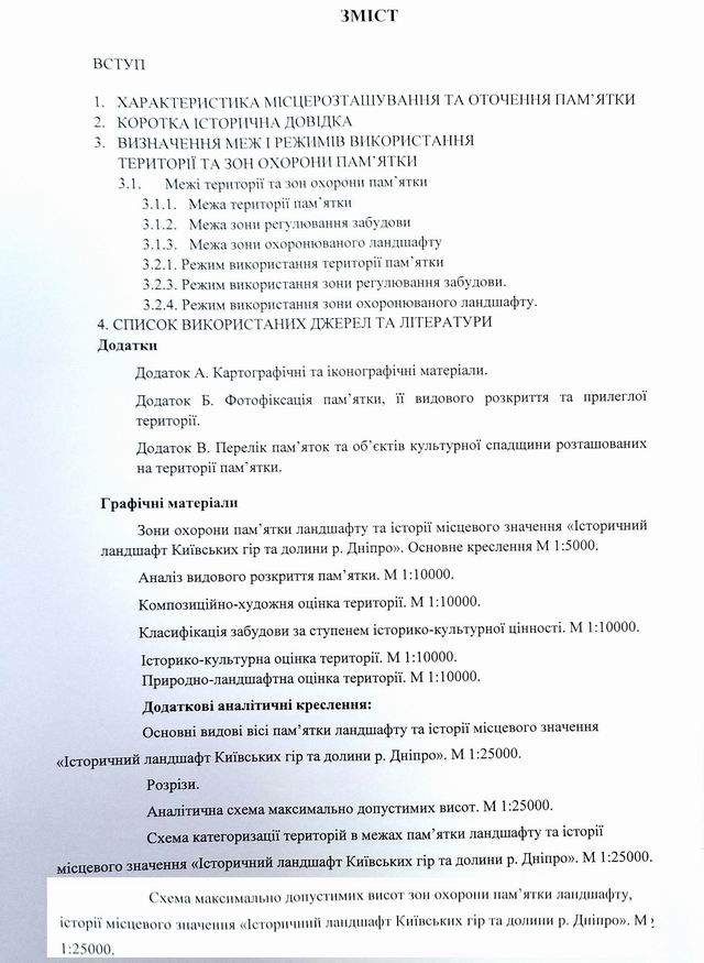 Зони охор - Київ ландшафт, Вінграновський, 2019 Зміст 