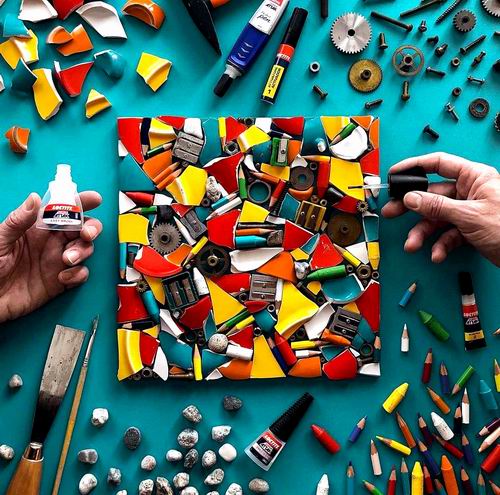 Коллаж канцелярский