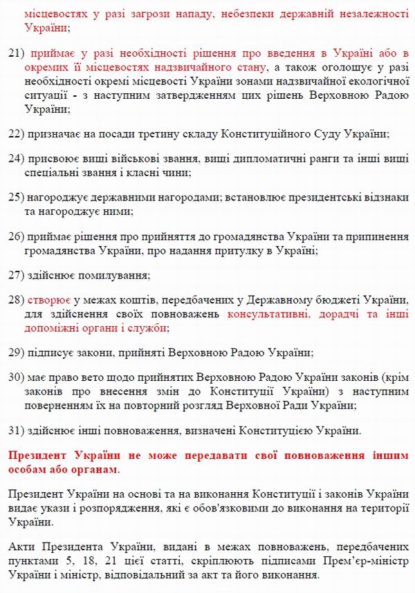Конституція Укр (фрагм) 19с ст 106 През с3