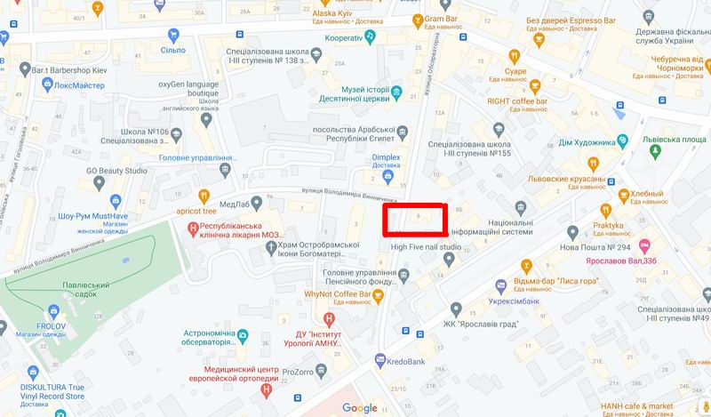 Обсерваторна 6, Карта 1