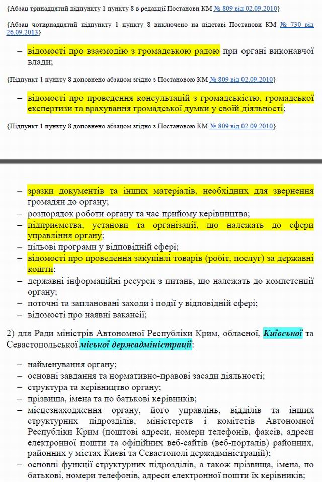 Порядок оприлюдн інфо в інеті про діяльн орг влади с2