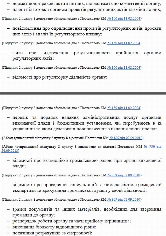 Порядок оприлюдн інфо в інеті про діяльн орг влади с3