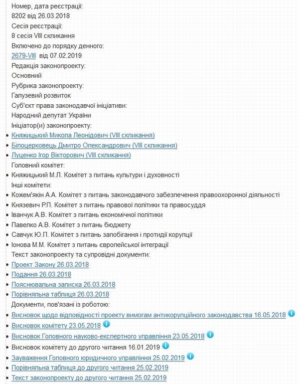 Проект закону 8202 від 26.03.2018  дом стор 1